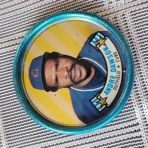 Vintage Andre Dawson Cubs Metal Coin Cap 1988 Topps- MLB